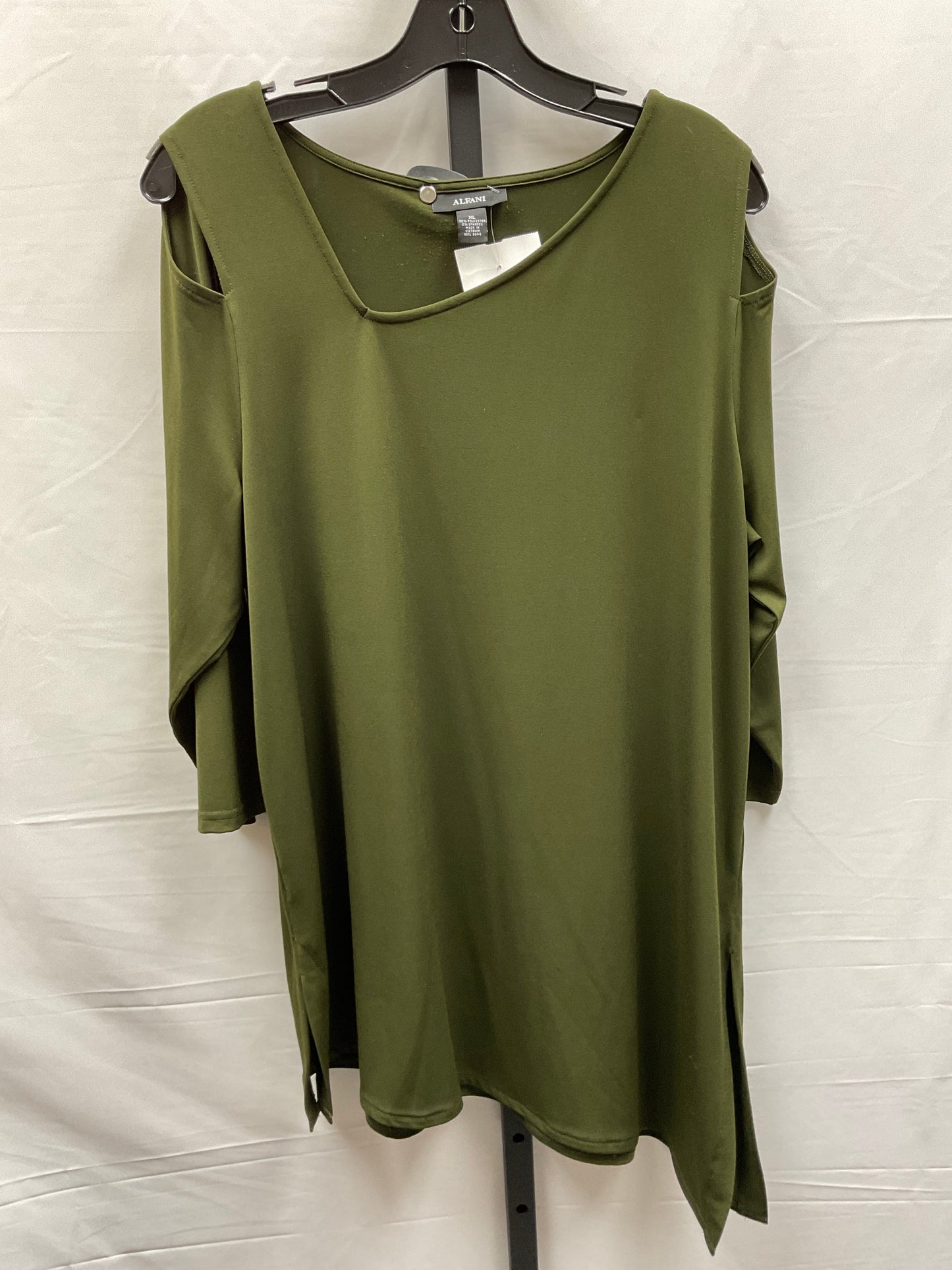 Green Top Long Sleeve Alfani, Size Xl