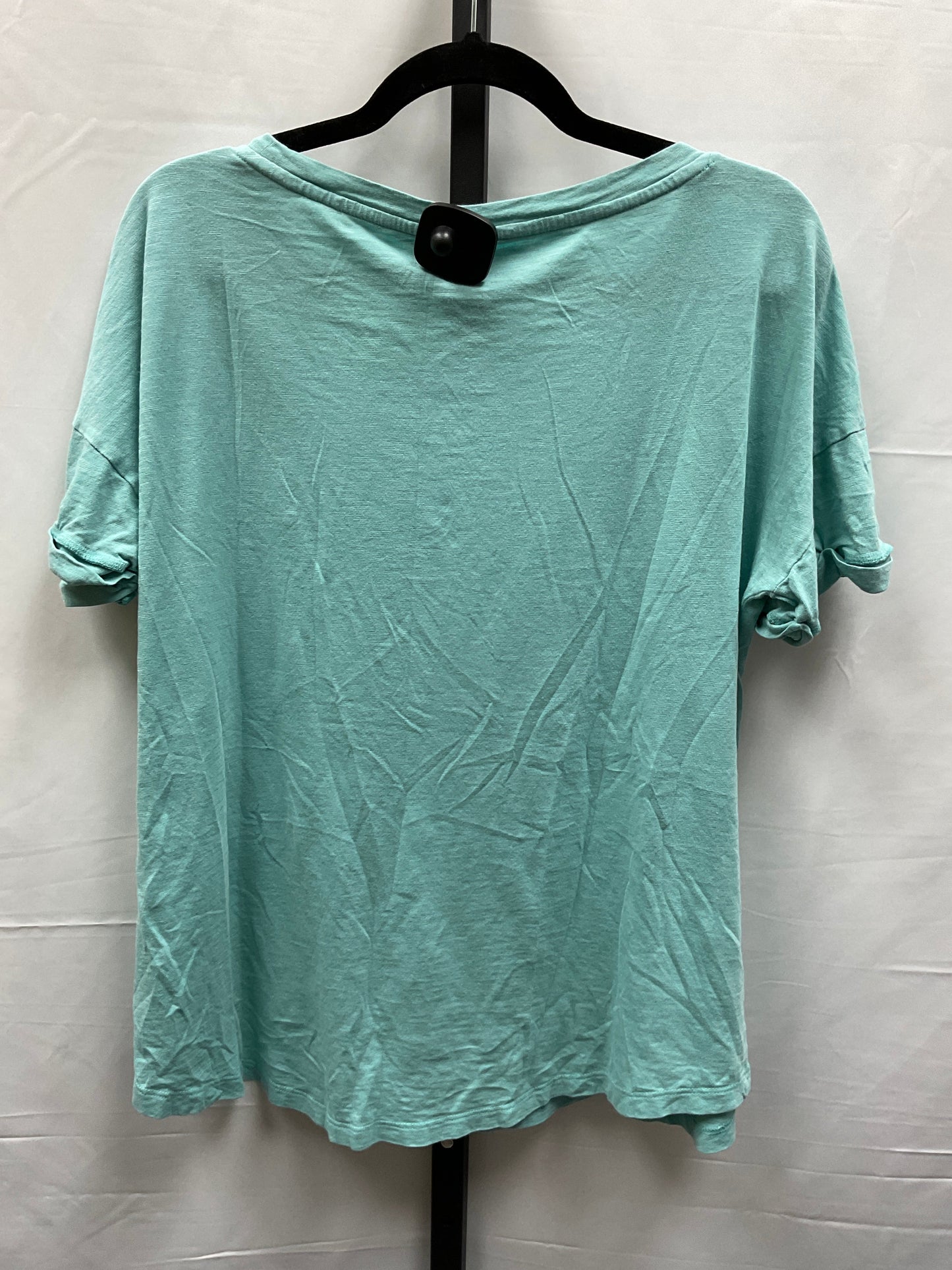 Blue Top Short Sleeve Basic Maurices, Size L