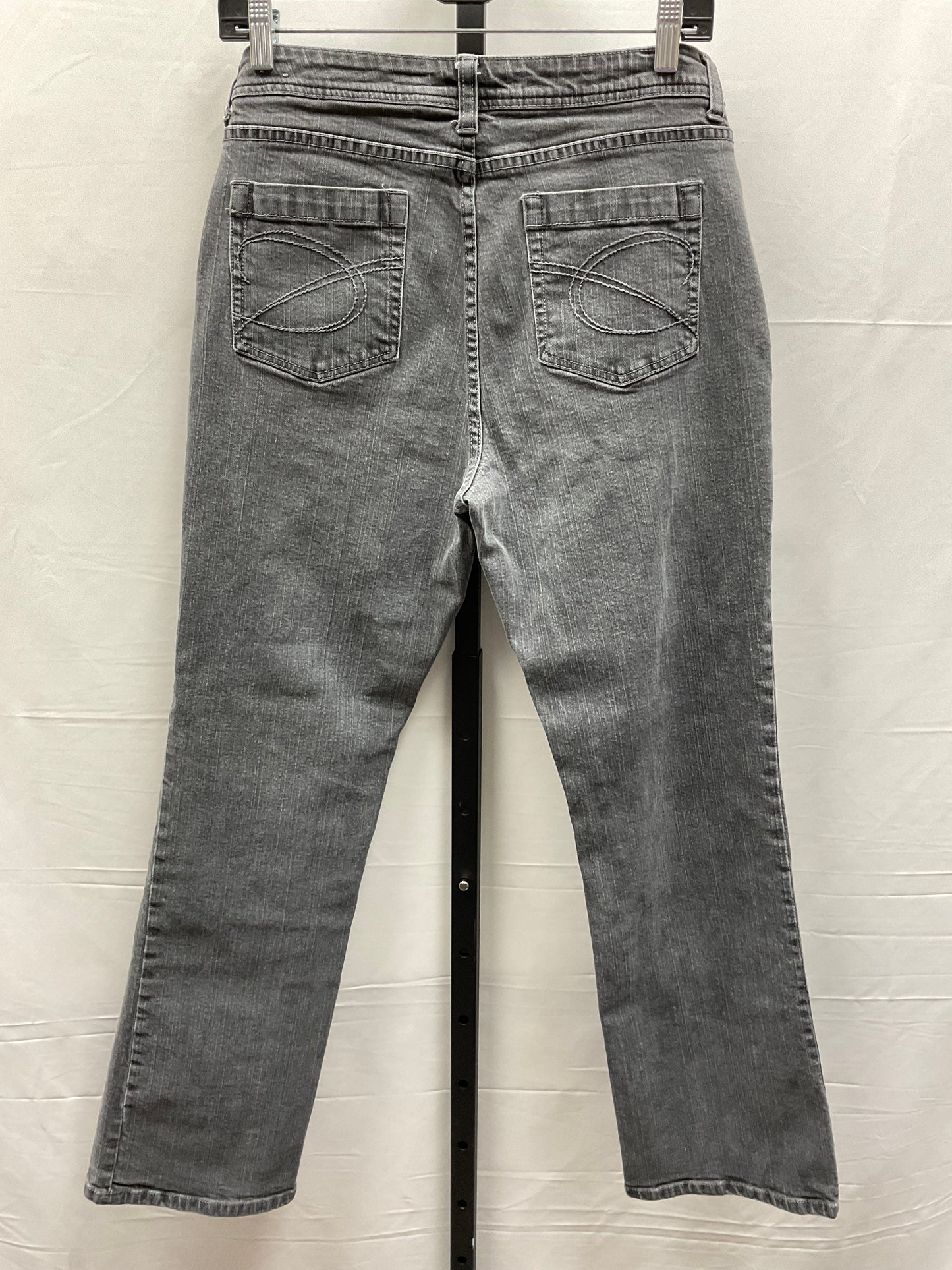 Jeans Straight By Chicos In Black Denim, Size: 10