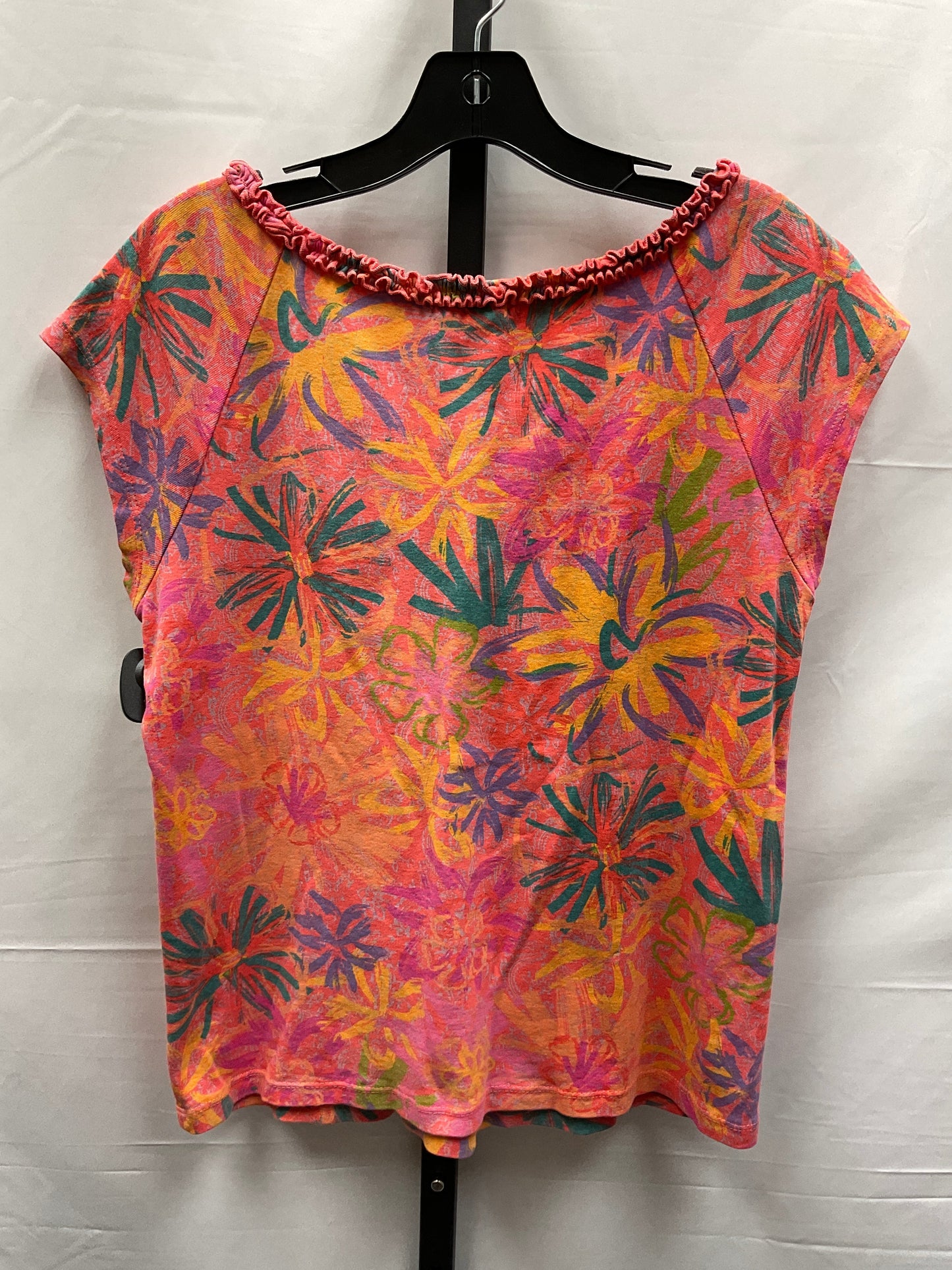 Multi-colored Top Short Sleeve Fresh Produce, Size L