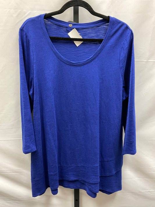 Blue Top Long Sleeve Chicos, Size L