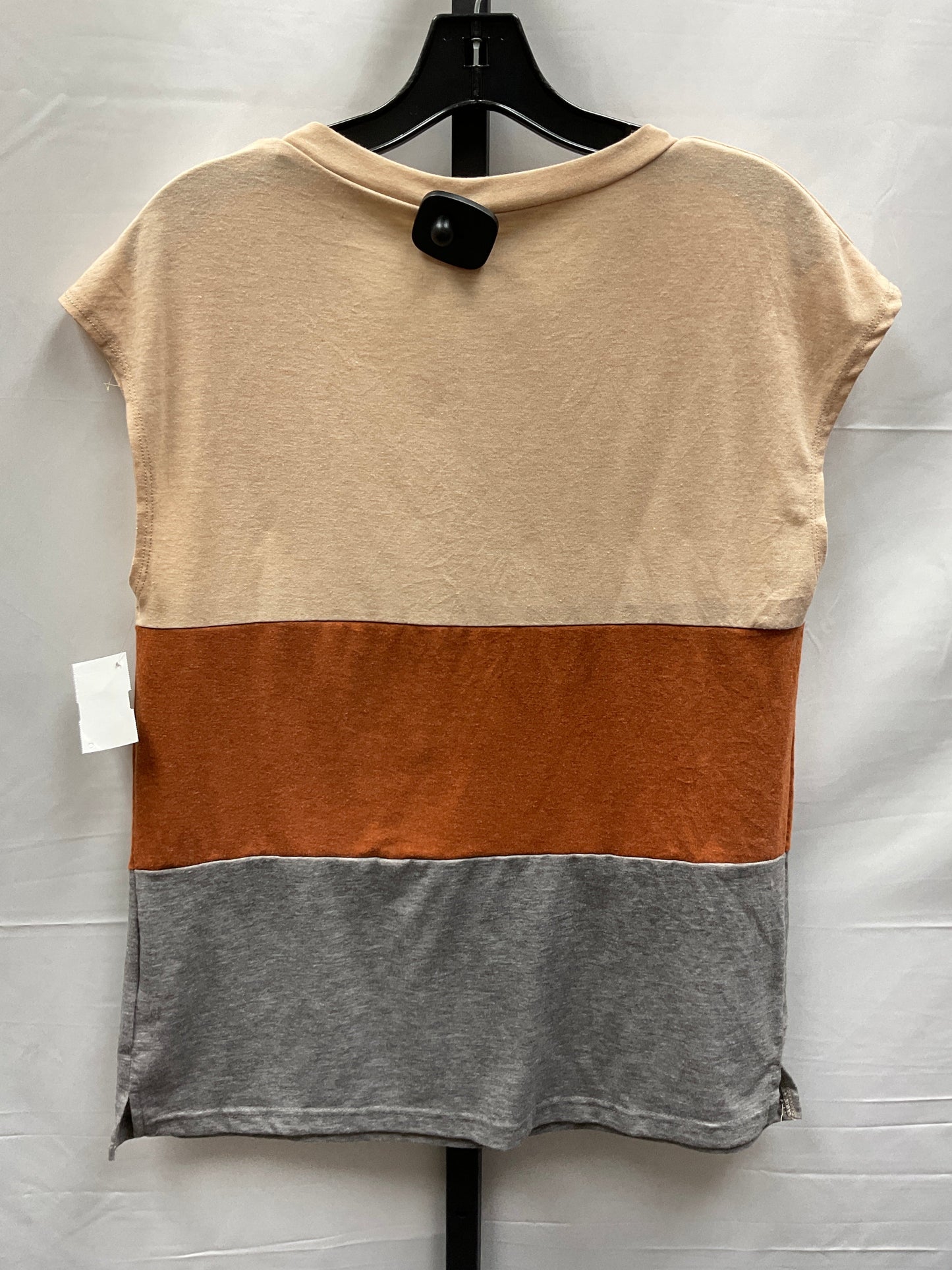 Multi-colored Top Short Sleeve Clothes Mentor, Size S