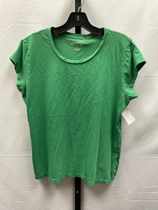 Green Top Short Sleeve Basic Universal Thread, Size L