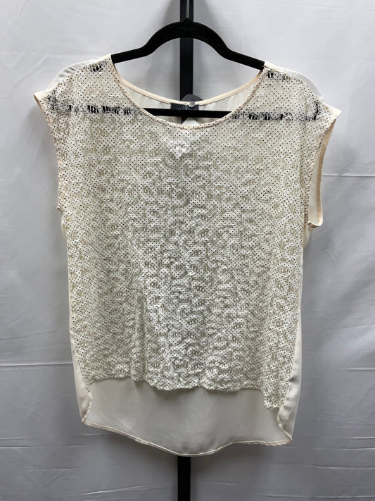 Black & Cream Top Short Sleeve Limited, Size M