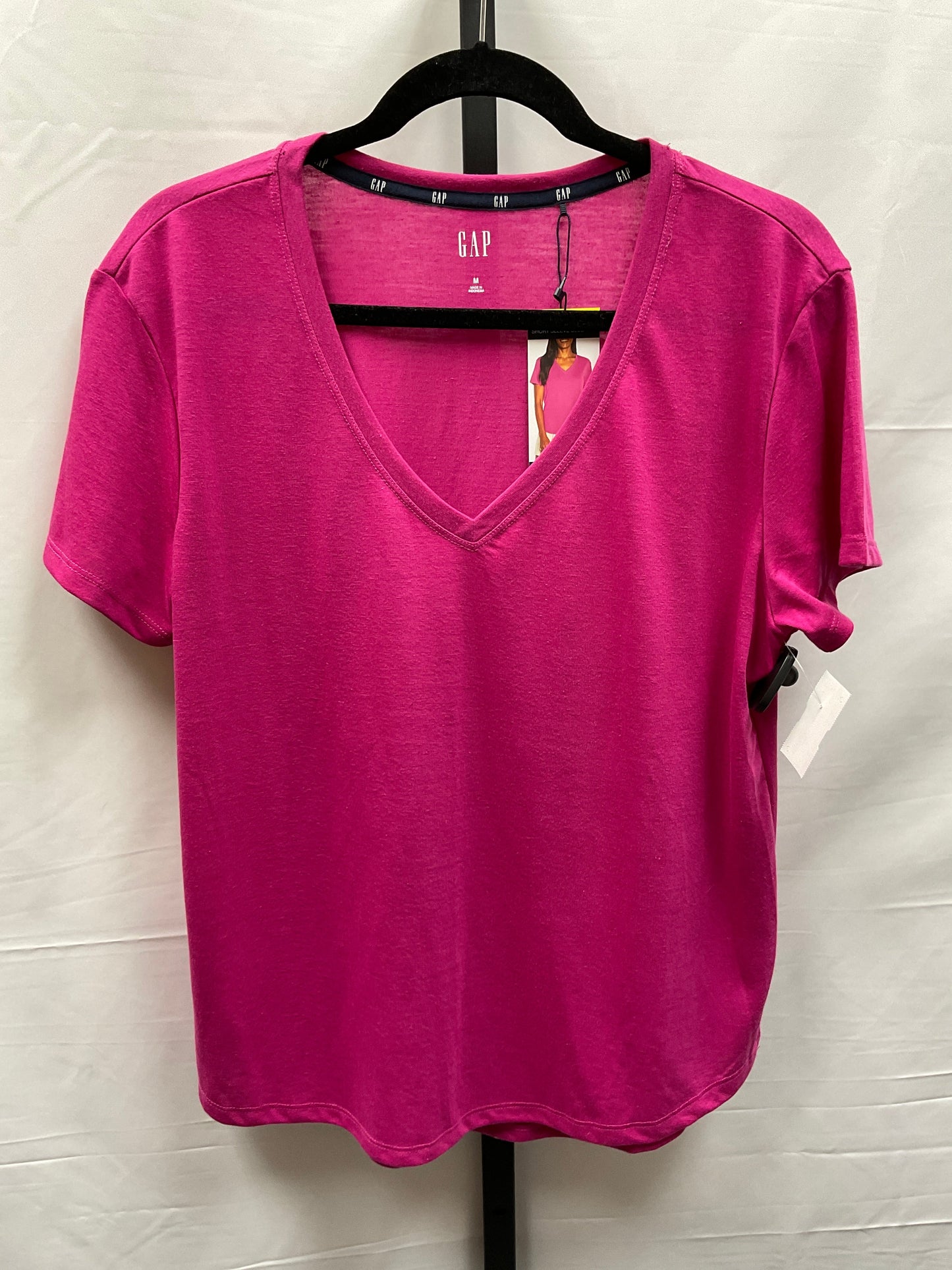 Pink Top Short Sleeve Basic Gap, Size M