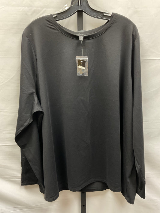 Black Top Long Sleeve Investments, Size 3x