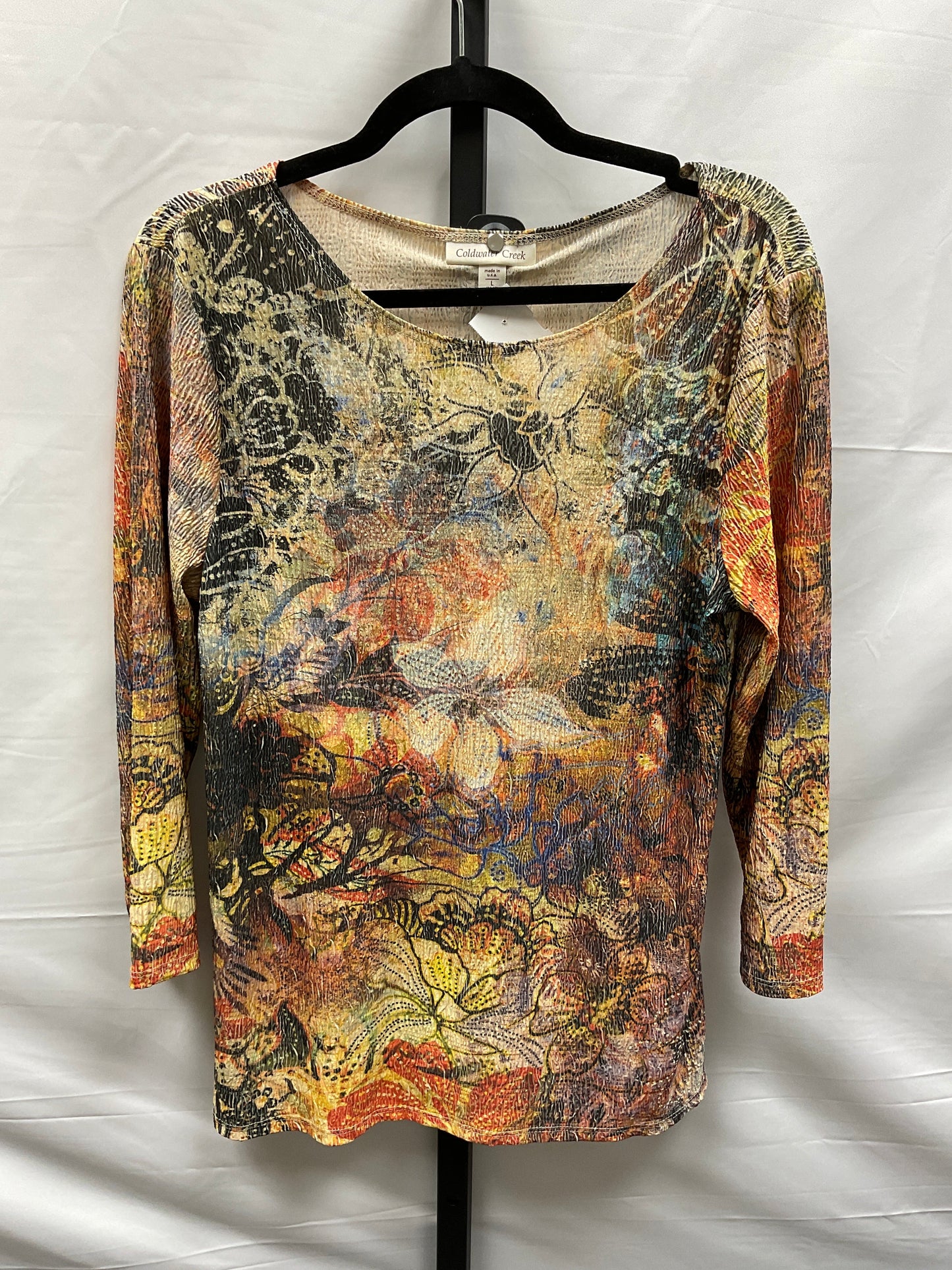 Multi-colored Top Long Sleeve Coldwater Creek, Size L