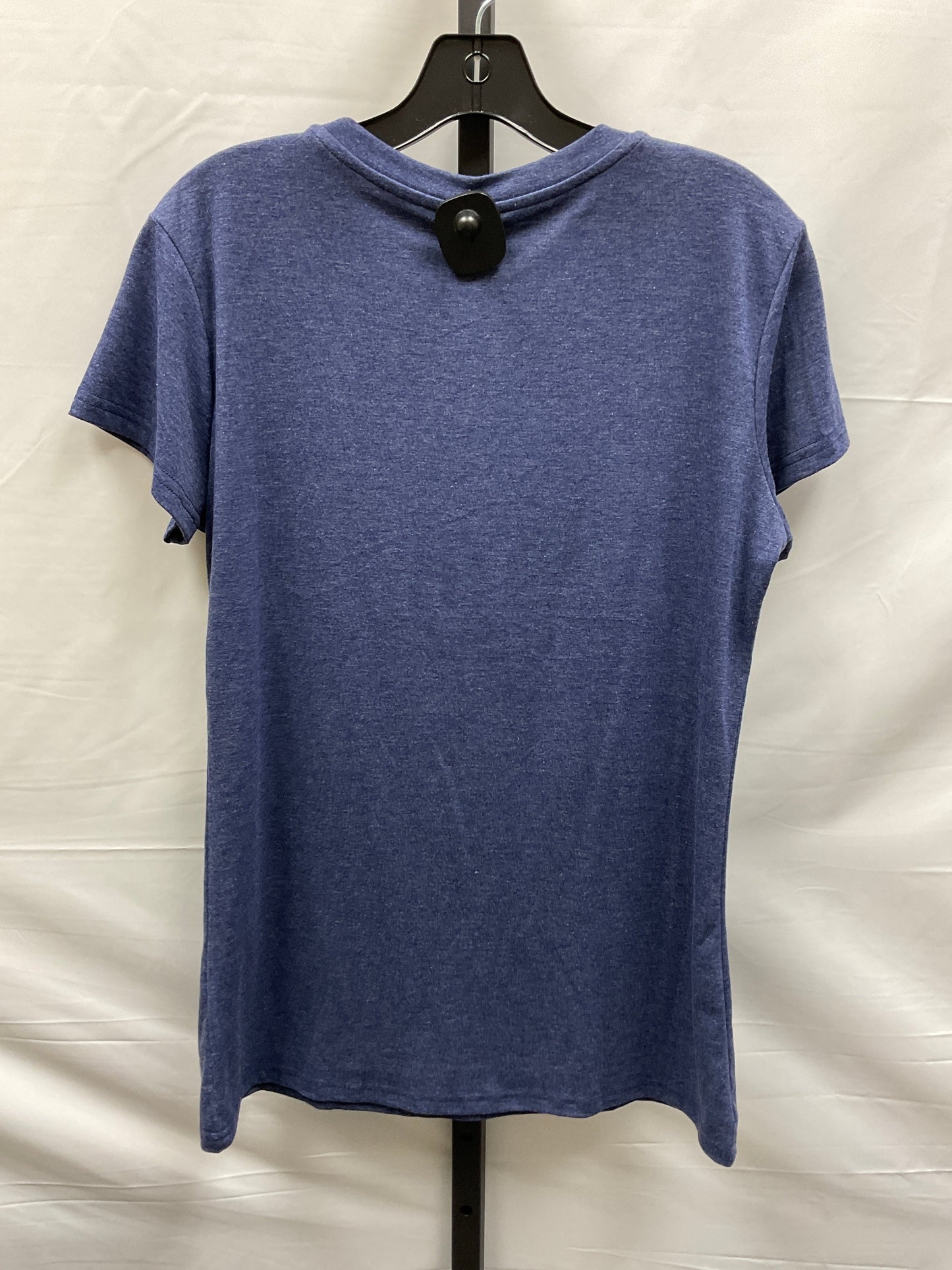 Blue Top Short Sleeve Basic Clothes Mentor, Size L