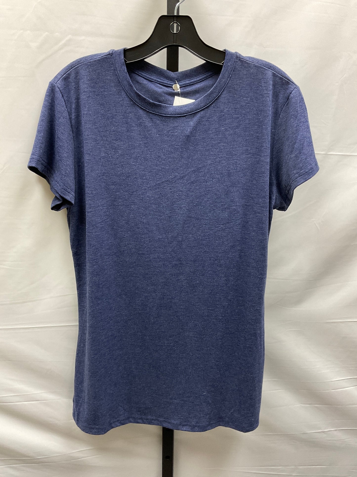 Blue Top Short Sleeve Basic Clothes Mentor, Size L