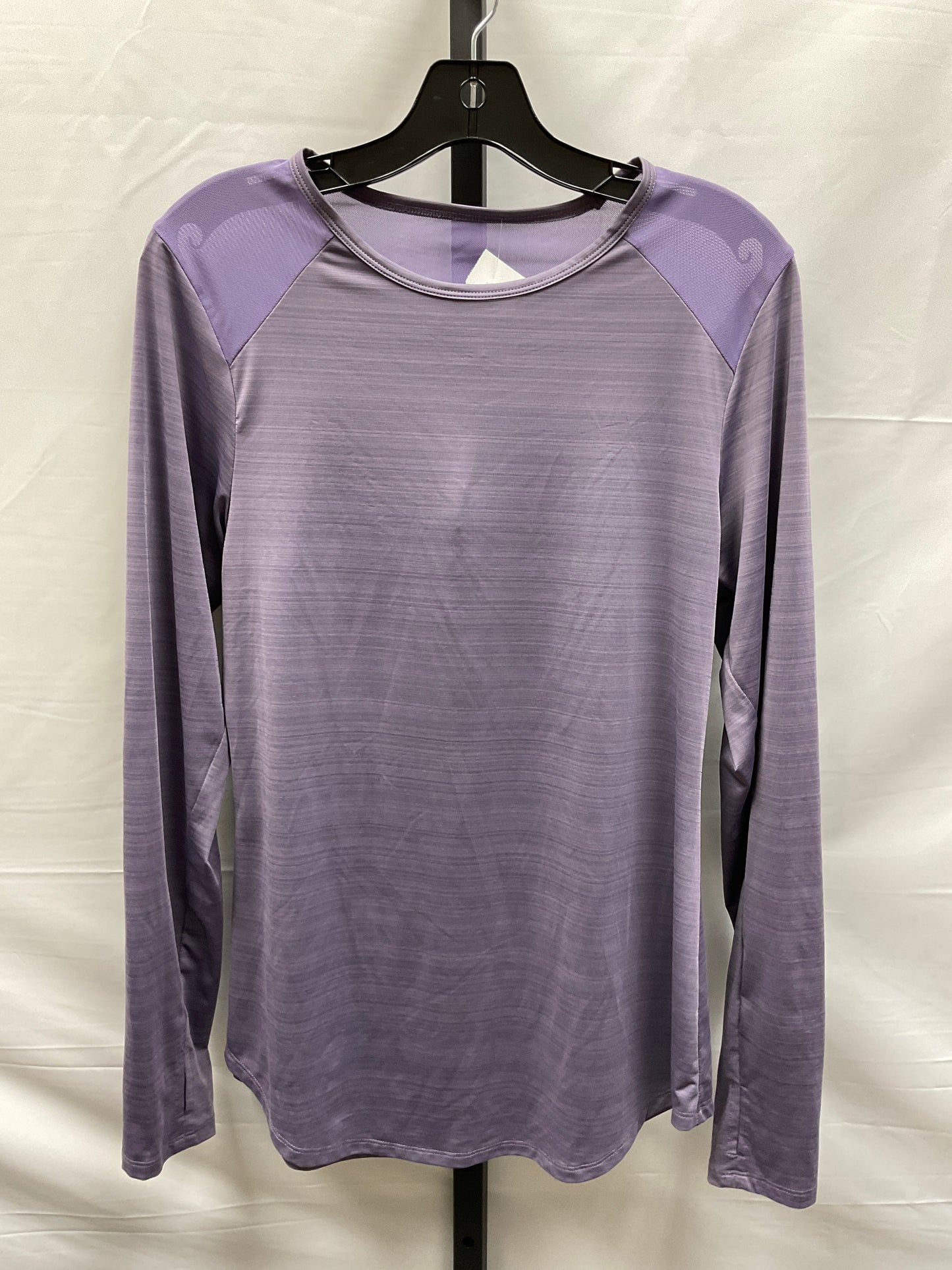 Purple Athletic Top Long Sleeve Crewneck Clothes Mentor, Size M