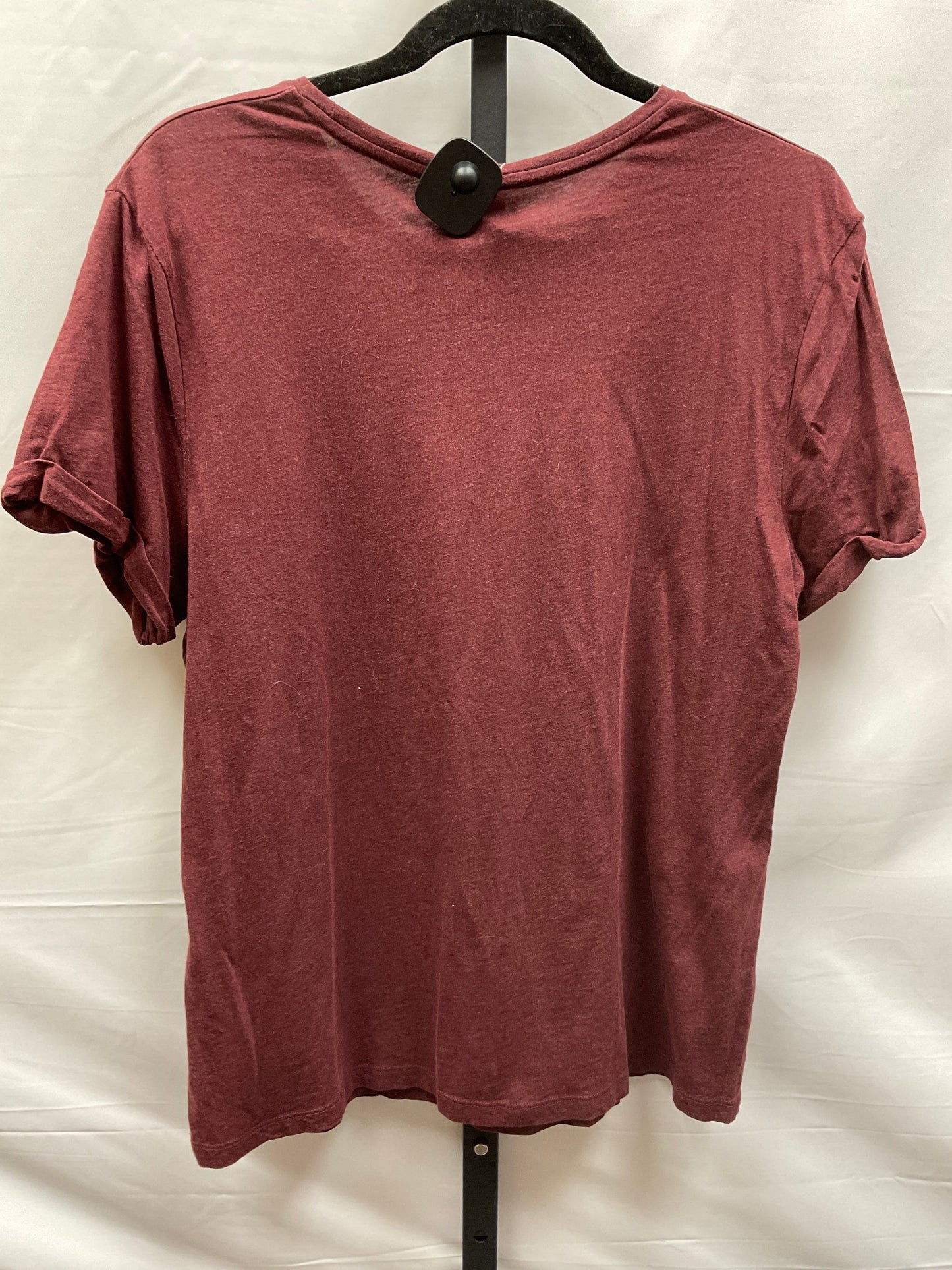 Brown Top Short Sleeve Basic A New Day, Size L