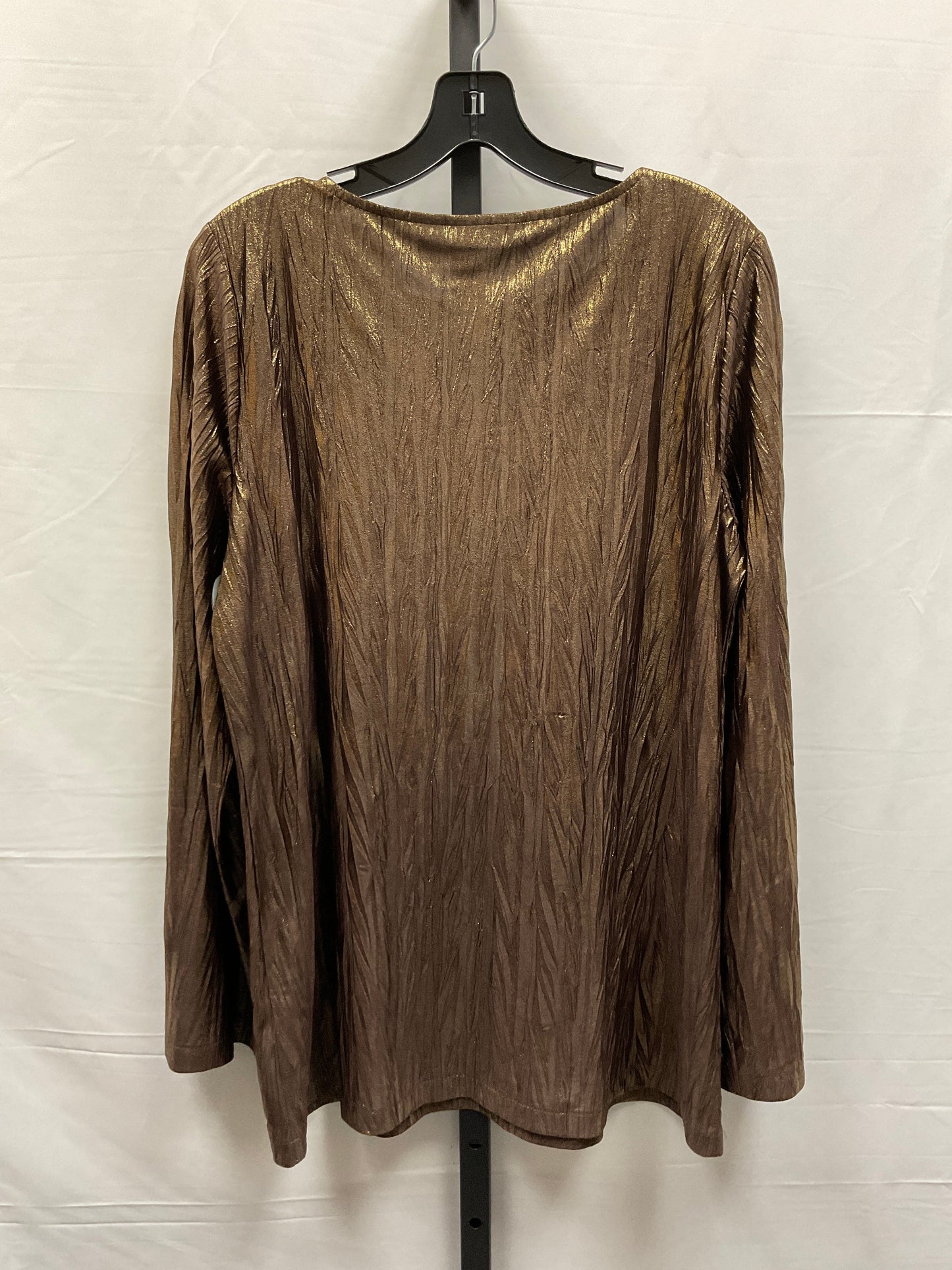 Bronze Top Long Sleeve Susan Graver, Size M