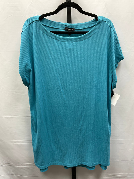 Blue Top Short Sleeve Basic Lane Bryant, Size 3x