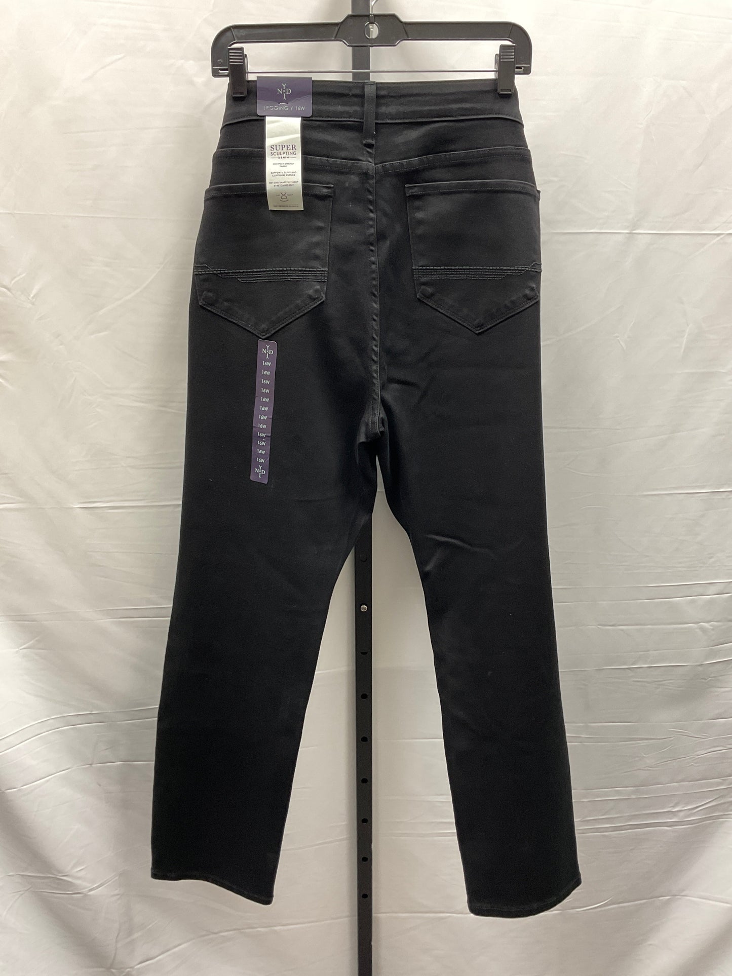 Black Jeans Designer Not Your Daughters Jeans, Size 16