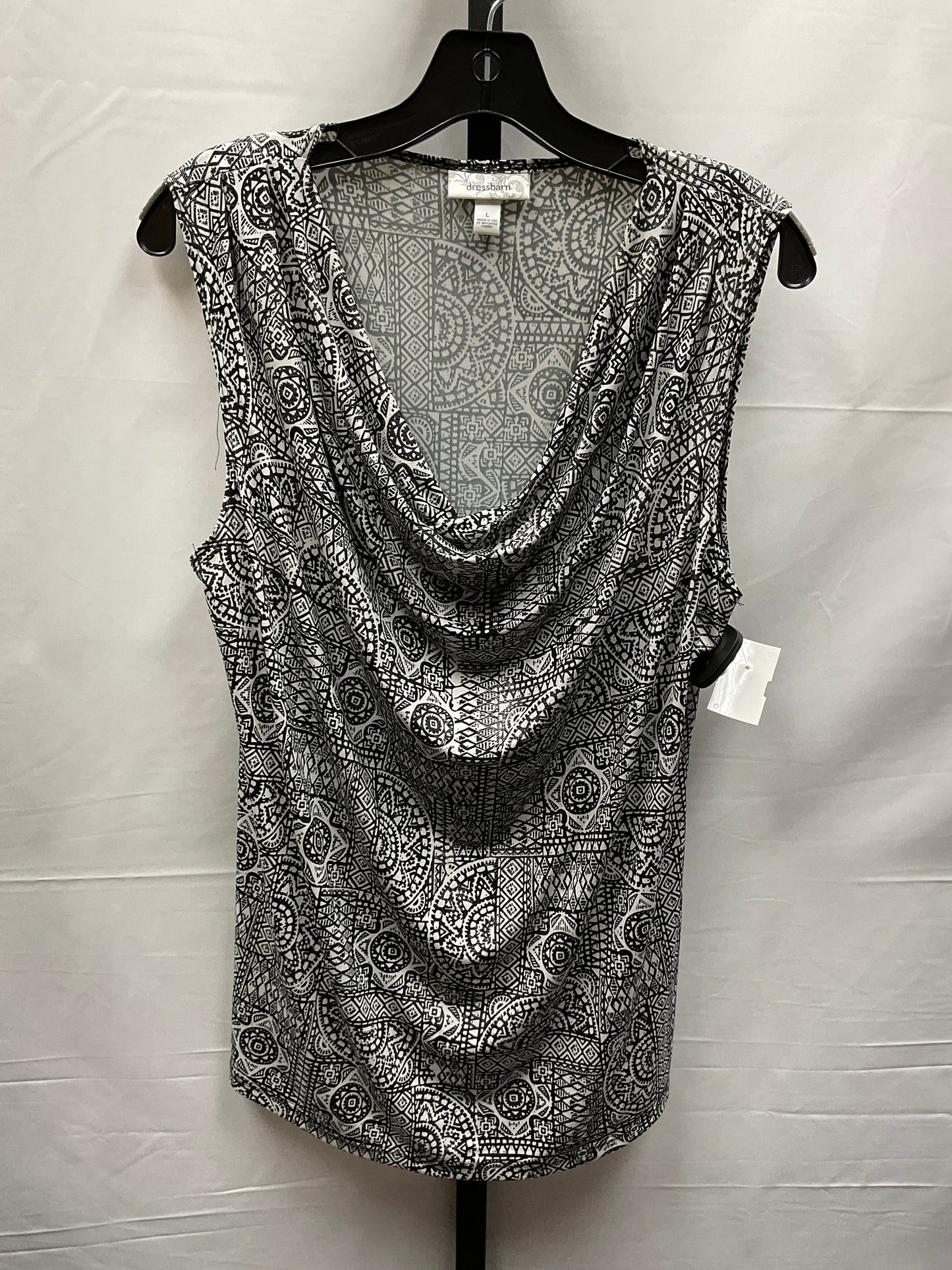 Black & White Top Sleeveless Dressbarn, Size L