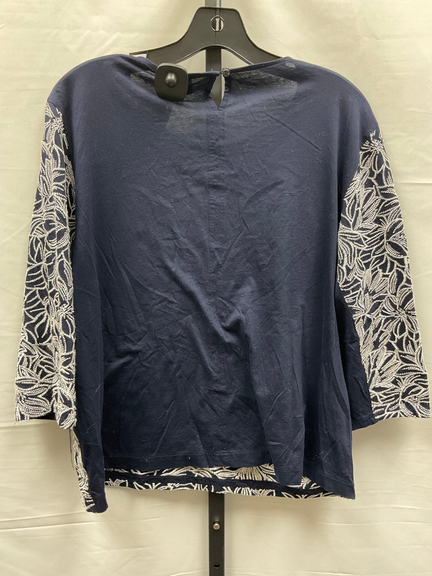 Blue & White Top Long Sleeve J. Crew, Size Xl