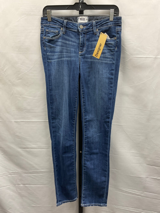 Blue Denim Jeans Designer Paige, Size 8