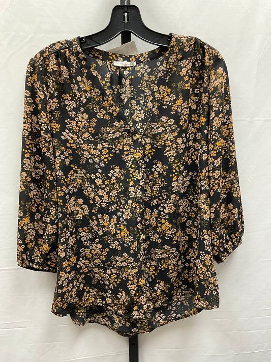 Floral Print Top Long Sleeve Maurices, Size S