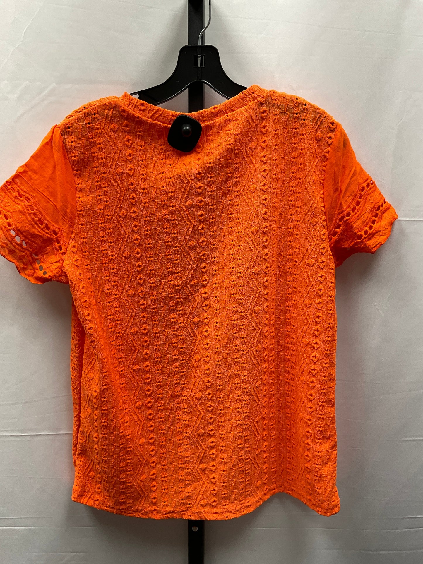 Orange Top Short Sleeve Shein, Size M