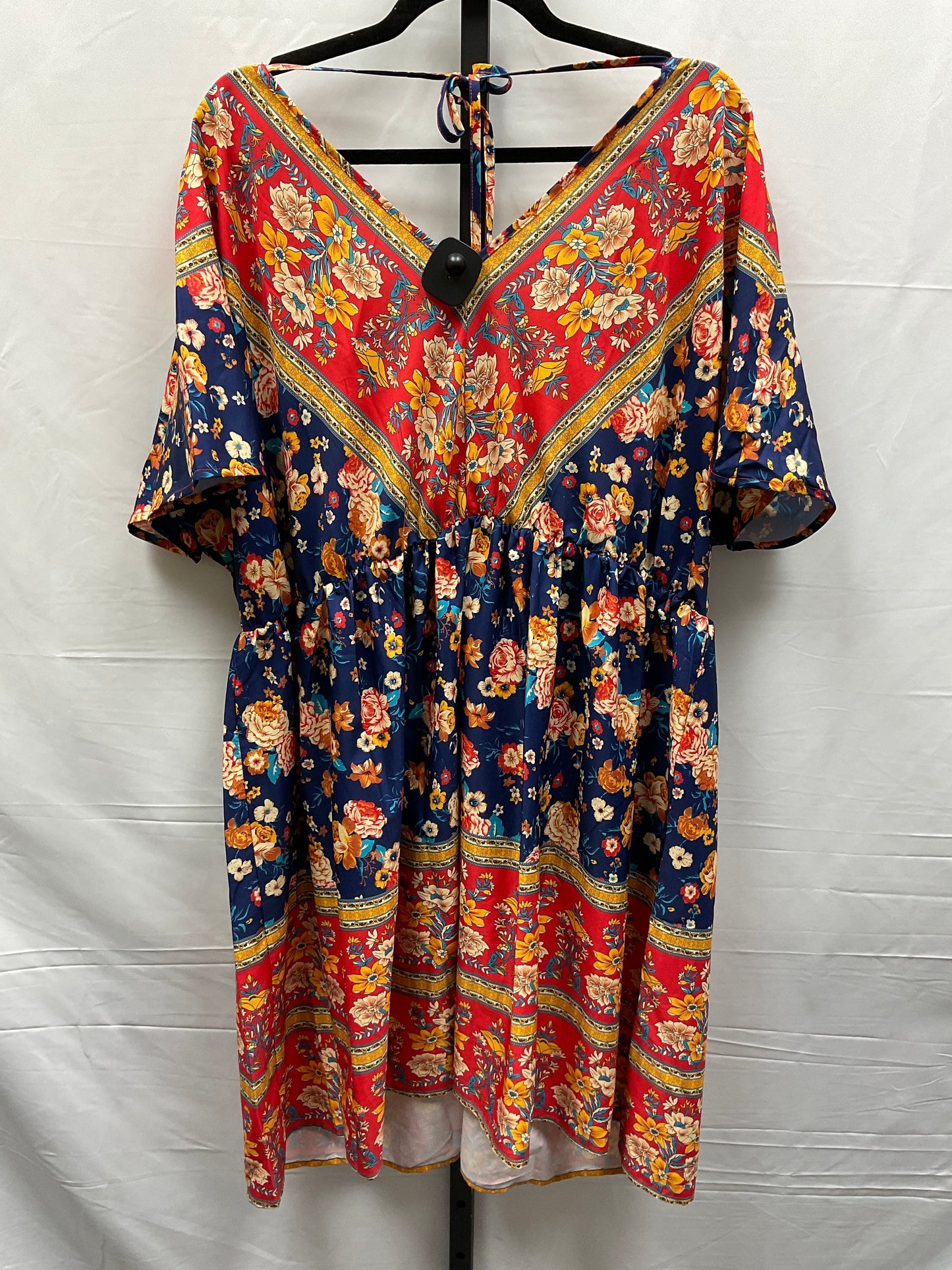 Multi-colored Dress Casual Midi Shein, Size 4x