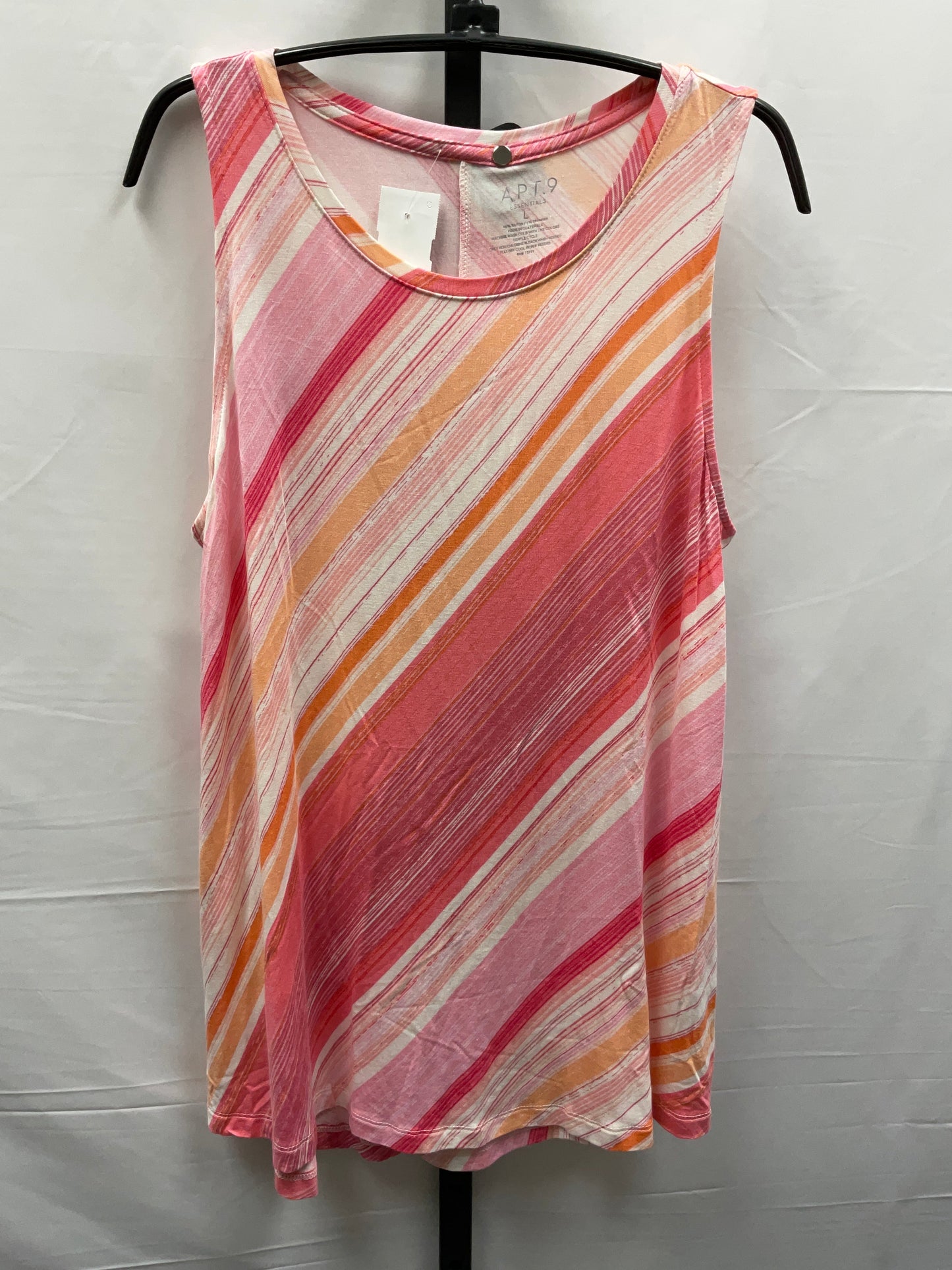 Multi-colored Top Sleeveless Basic Apt 9, Size L