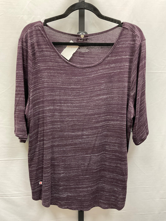 Purple Top 3/4 Sleeve Apt 9, Size Xxl