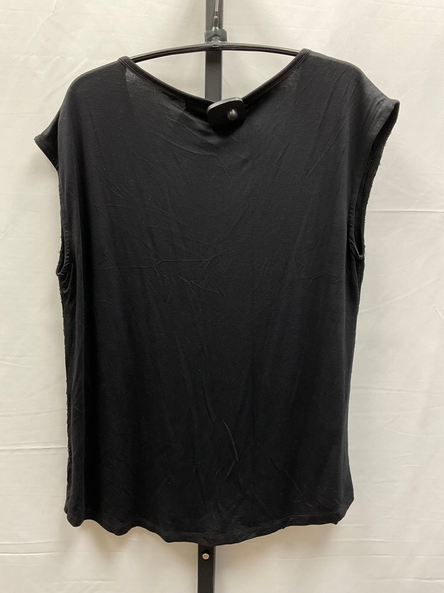 Top Short Sleeve By Liz Claiborne In Black, Size: L