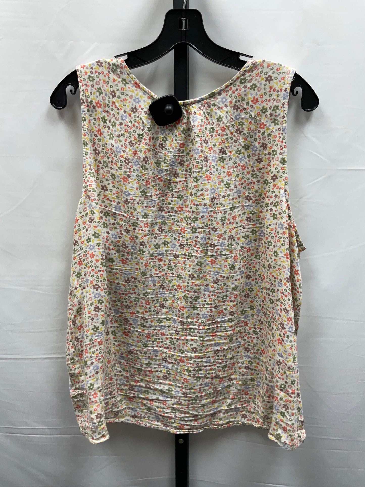 Floral Print Top Sleeveless Sonoma, Size Xl