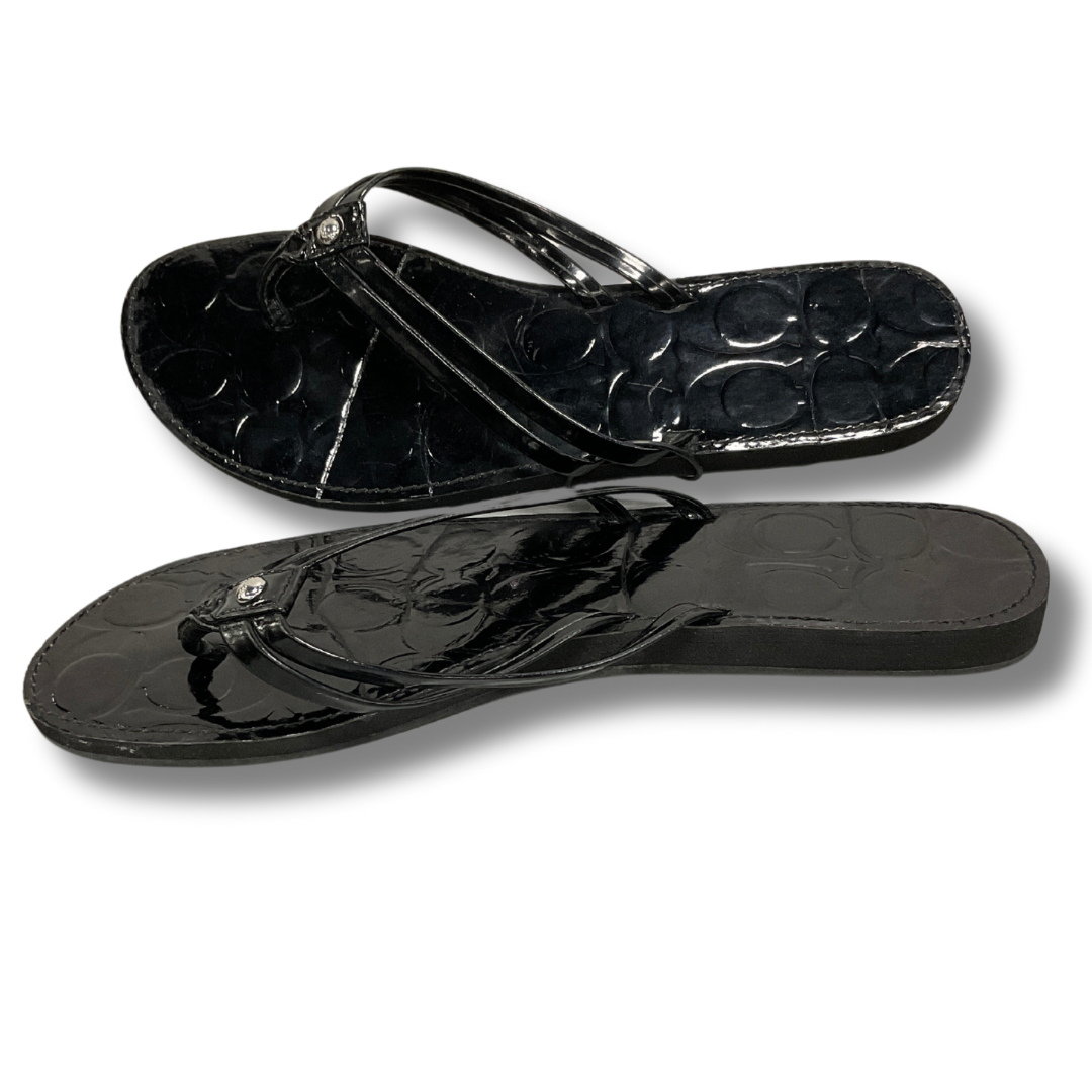 Sandals Designer By Coach In Black, Size: 8