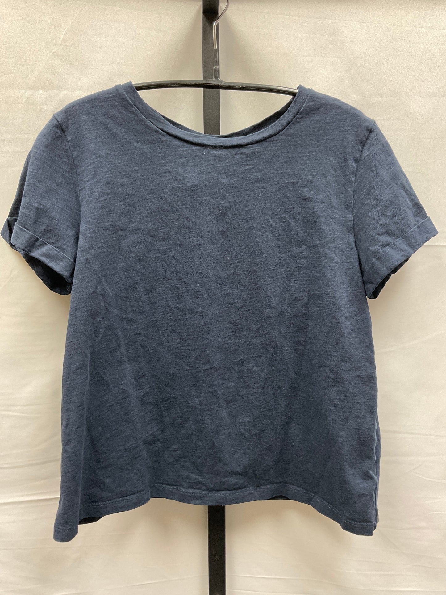 Navy Top Short Sleeve Basic Max Studio, Size M