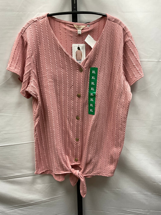 Pink Top Short Sleeve Weatherproof, Size Xl