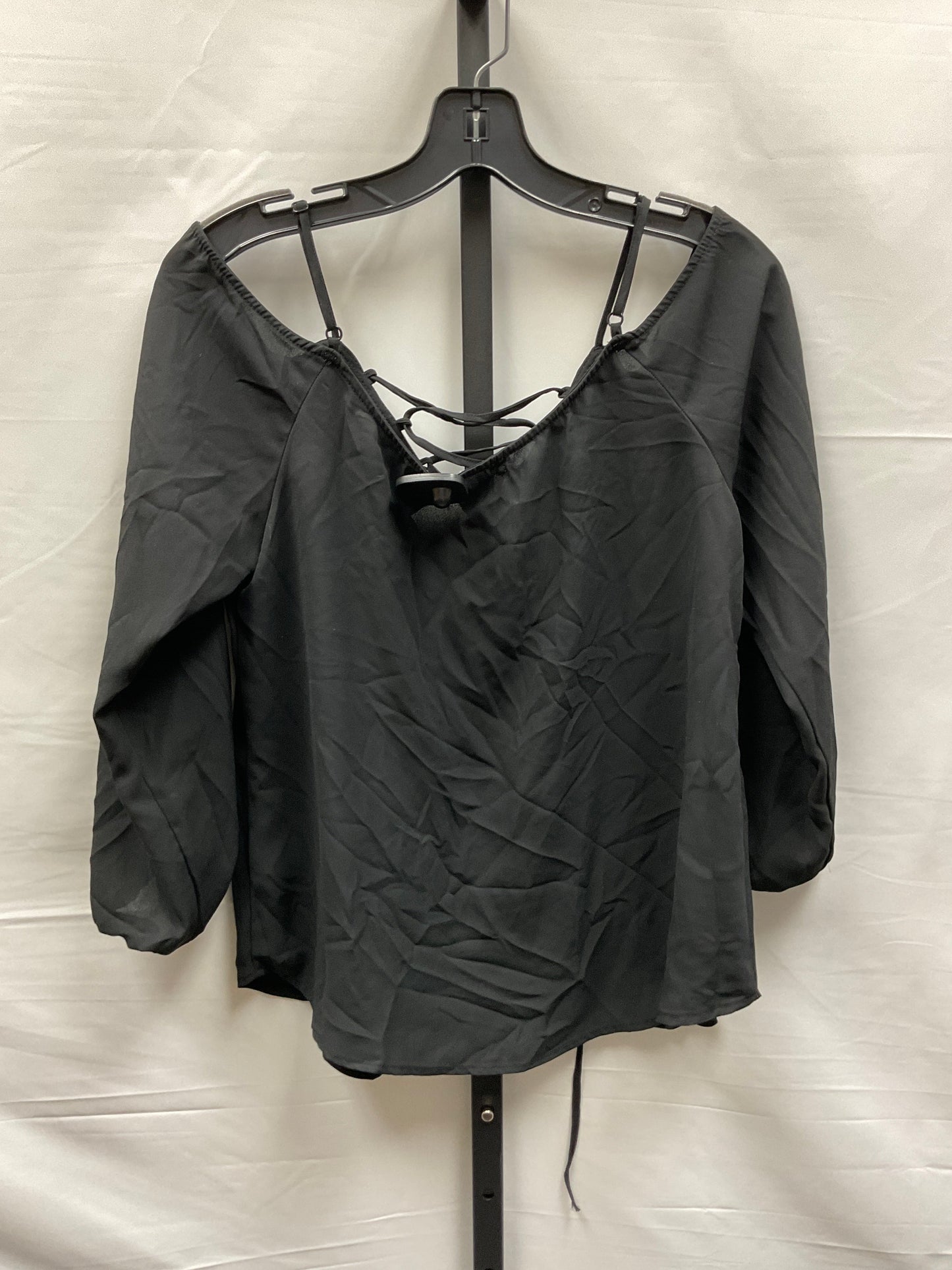 Black Top Long Sleeve Socialite, Size L