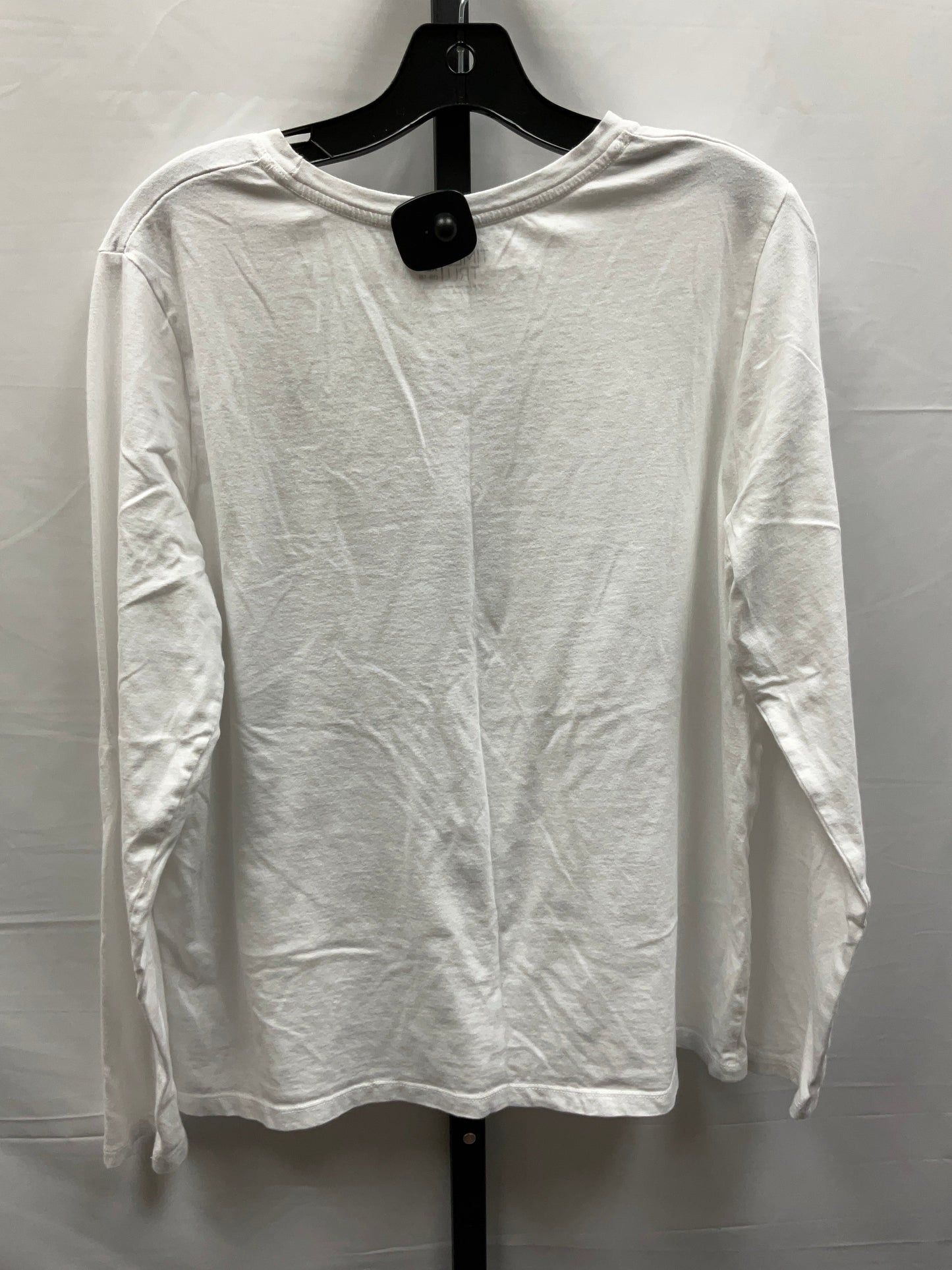 White Top Long Sleeve Basic Time And Tru, Size Xl
