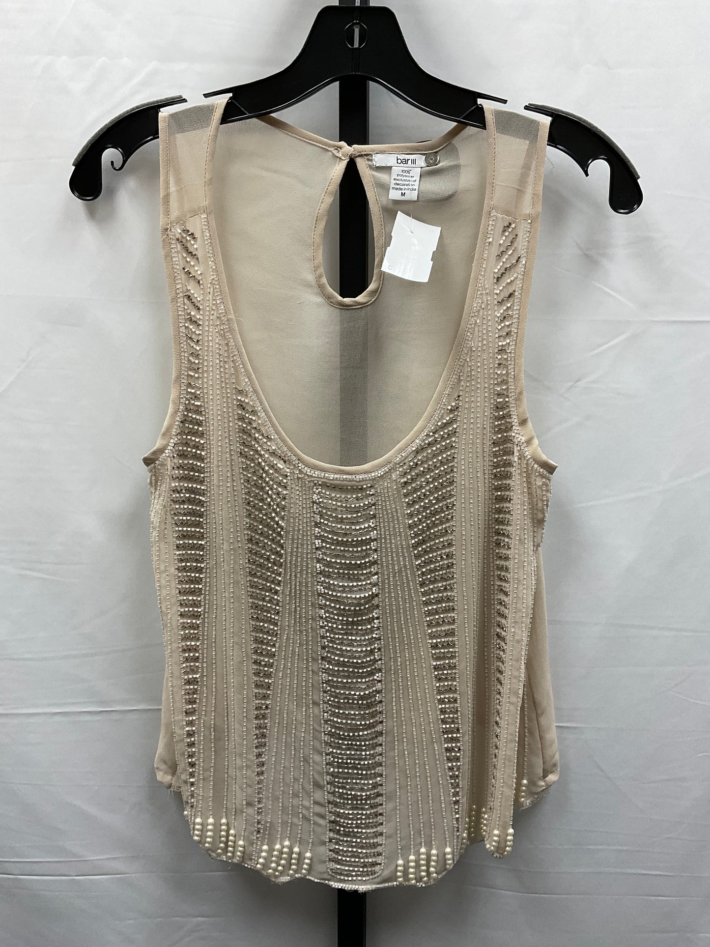 Tan Top Sleeveless Bar Iii, Size M