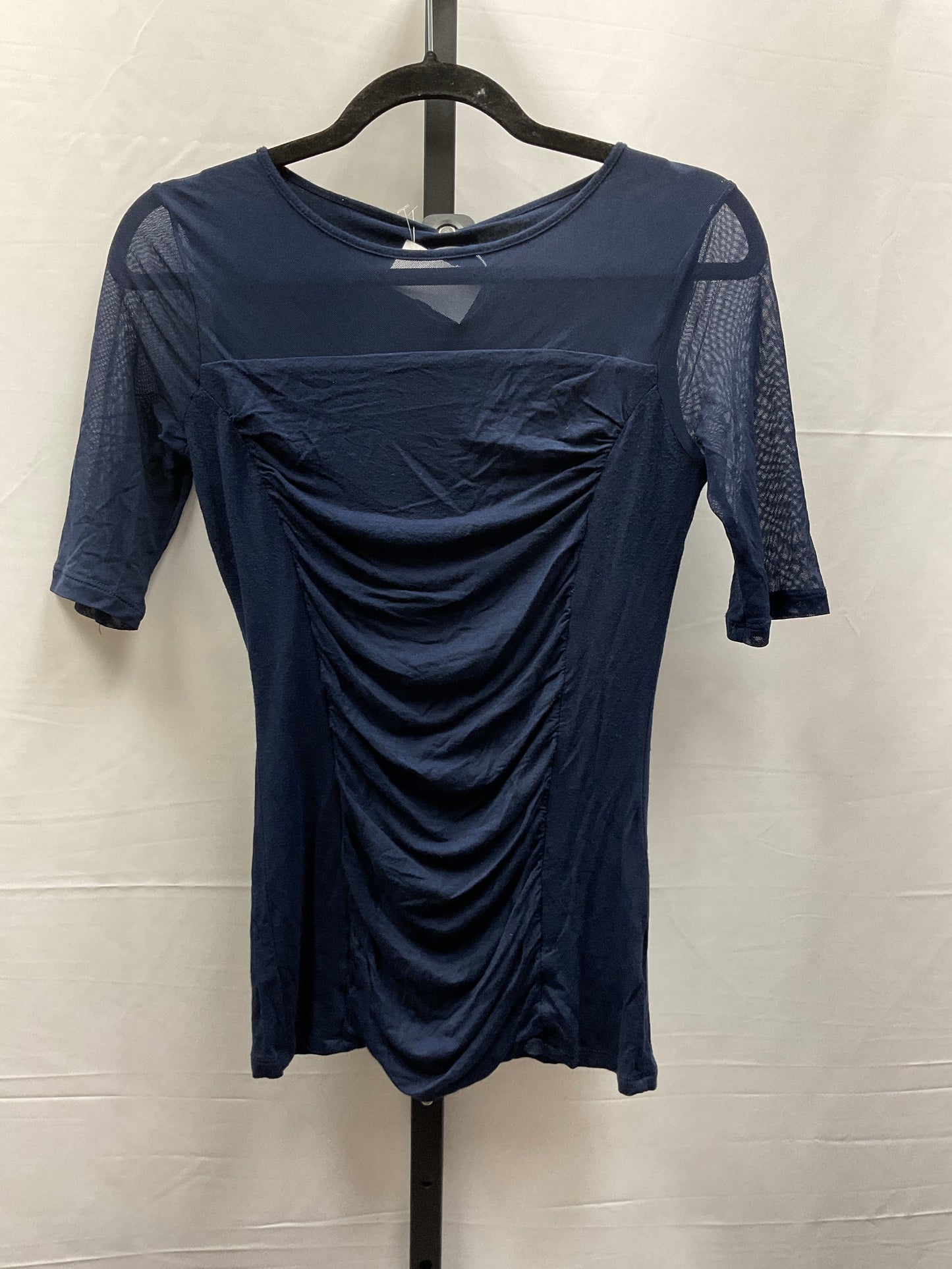 Navy Top Short Sleeve Inc, Size S