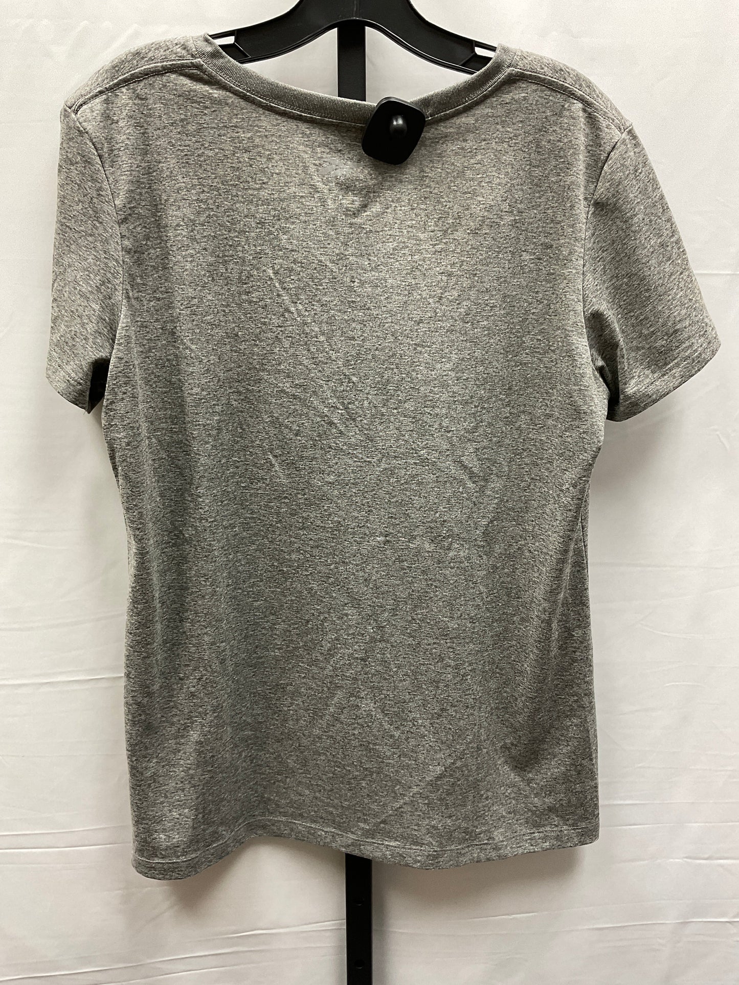 Athletic Top Short Sleeve By Reebok In Grey, Size: Xl