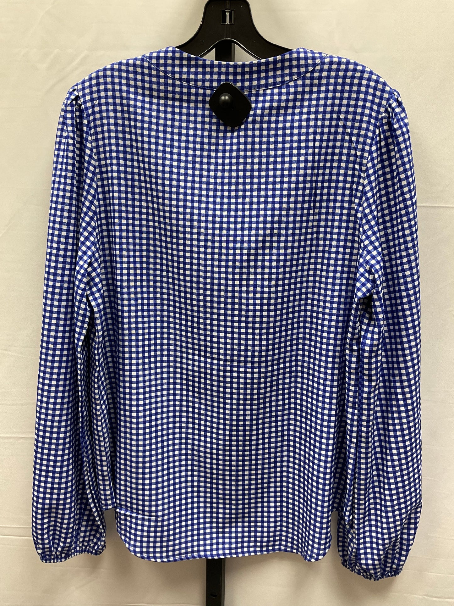 Blue & White Top Long Sleeve Shein, Size L