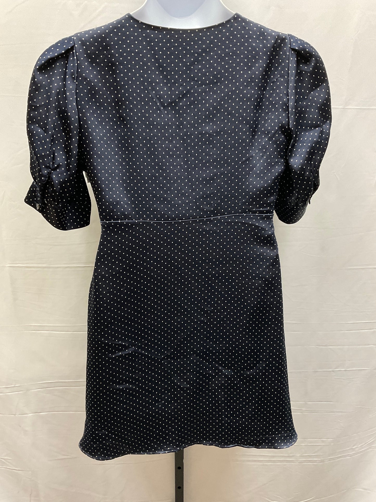 Dress Casual Midi By Zara In Polkadot Pattern, Size: L