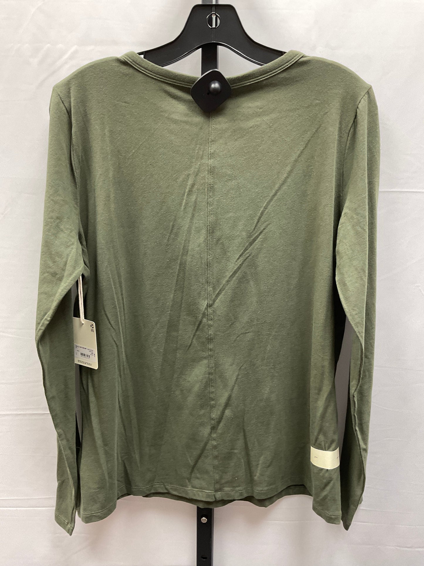 Green Top Long Sleeve Basic Ana, Size L