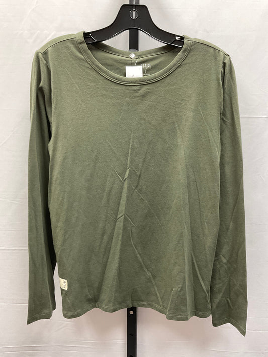 Green Top Long Sleeve Basic Ana, Size L