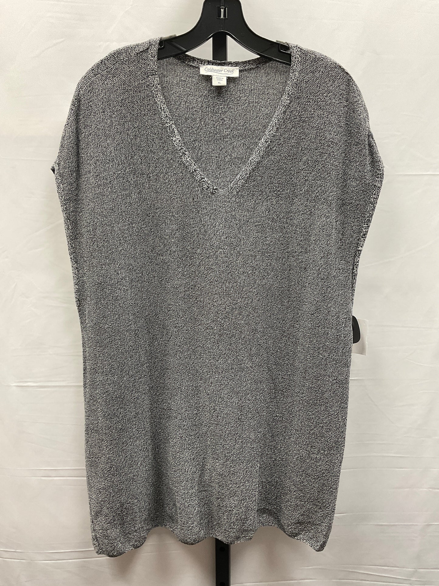 Top Short Sleeve By Coldwater Creek In Grey, Size: Xl