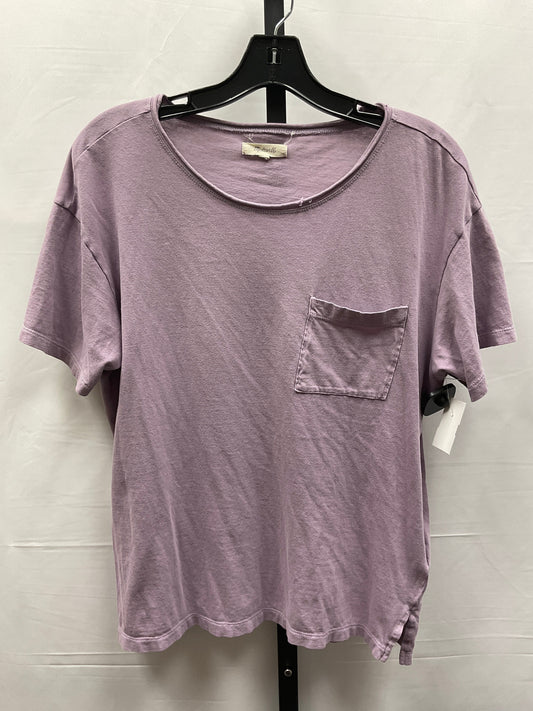 Top Short Sleeve By Madewell In Purple, Size: S