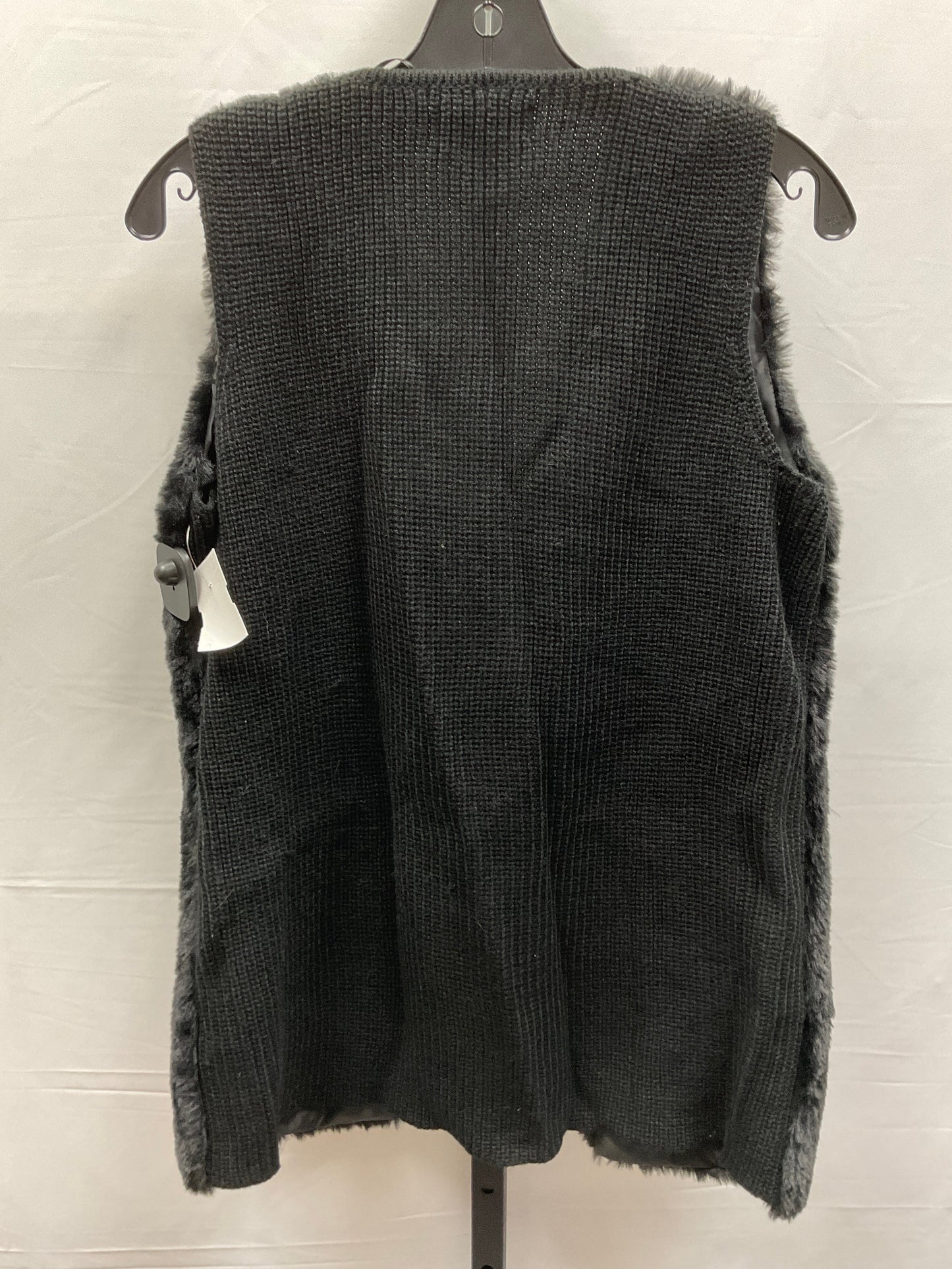 Vest Faux Fur & Sherpa By Liz Claiborne In Black, Size: M