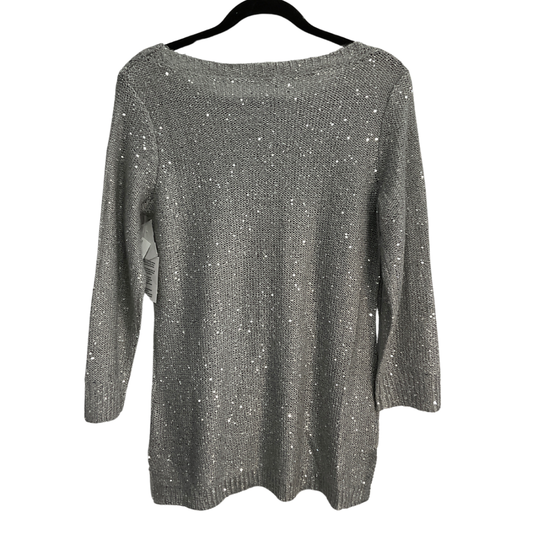 Sweater By Anne Klein In Grey, Size: S