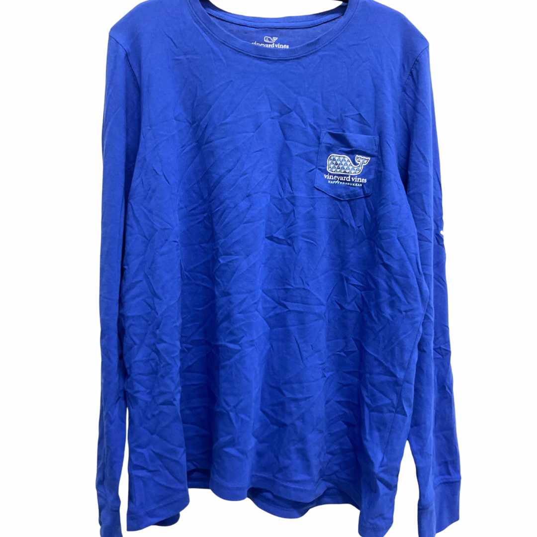 Top Long Sleeve By Vineyard Vines In Blue, Size: Xl