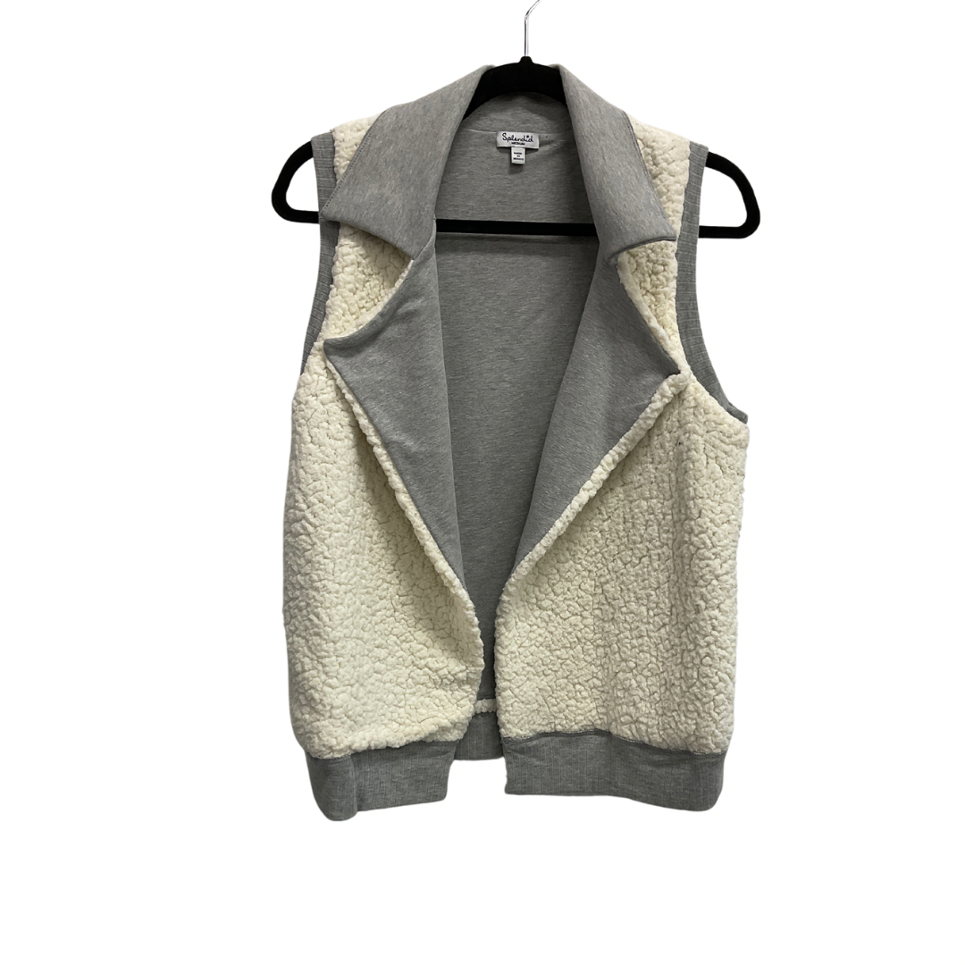 Vest Faux Fur & Sherpa By Splendid In Grey & White, Size: M