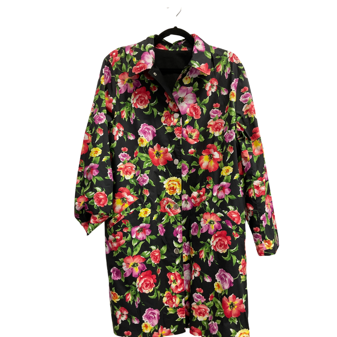 Coat Other By Jones New York In Floral Print, Size: L