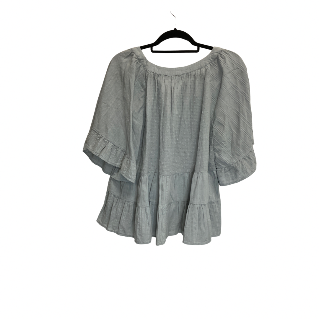 Top Short Sleeve By J. Jill In Grey, Size: Lp