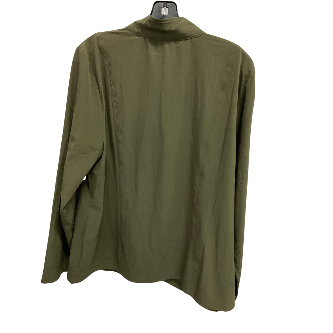 Athletic Jacket By Zenergy By Chicos In Green, Size: L