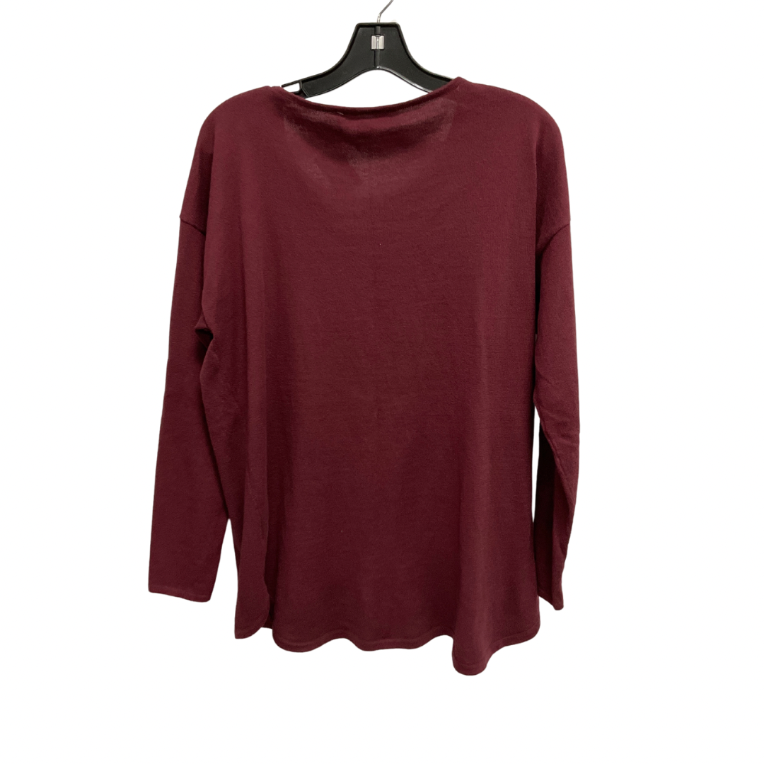 Top Long Sleeve Basic By Michael By Michael Kors In Maroon, Size: L